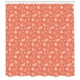 thumbnail image 3 of Ambesonne Shell Shower Curtain, Starfish Seaweed Scallop, 69"Wx75"L, Salmon and White, 3 of 3