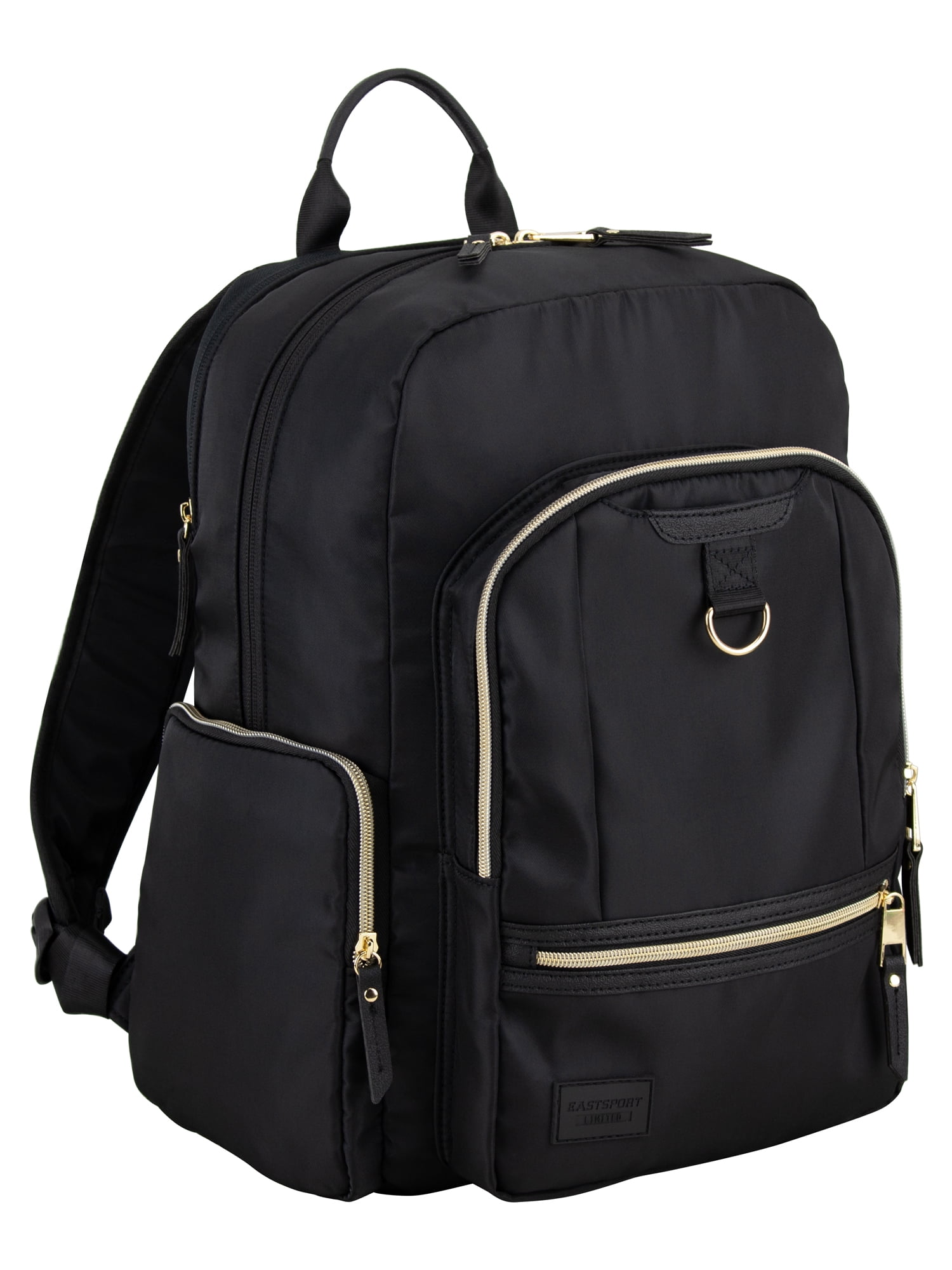 Eastsport Unisex Lauren 2.0 Backpack, Black/Gold