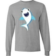 thumbnail image 3 of Inktastic Cute Shark, Little Shark, Blue Shark, Sea Animal Long Sleeve T-Shirt, 3 of 5