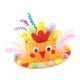 thumbnail image 2 of Juego de gorro de Pascua para niños, manualidades de tela hechas a mano, suministros para jardín de infantes Naranja, 2 of 9