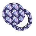 thumbnail image 2 of Disketp blue starry sky Skull flower Funda Redonda para Taburete, Funda de Cojín para Silla de Bar Suave y Elástica-13 inch, 2 of 7