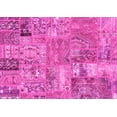 thumbnail image 1 of Ahgly Company Indoor Rectangle Patchwork Pink Transitional Area Rugs, 2' x 5', 1 of 4