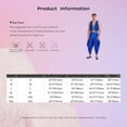 thumbnail image 6 of Aislor Men Character Arabian Prince Vest Outfits Open Front Waistcoat Top With Harem Pants Set Royal Blue White M, 6 of 7