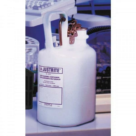 Justrite Disposal Can,5 Gal.,White,Polyethylene 12765