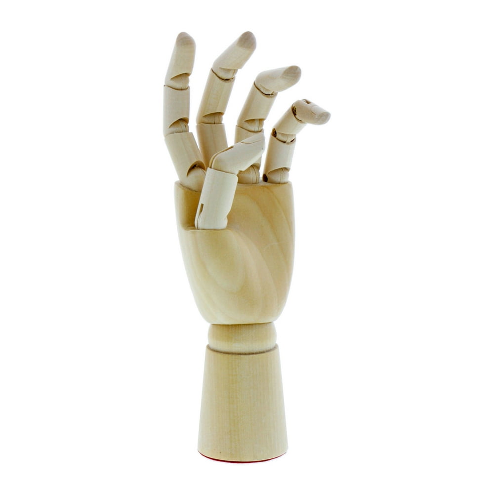 US Art Supply 7" Left Hand Manikin Wooden Art Mannequin Figure