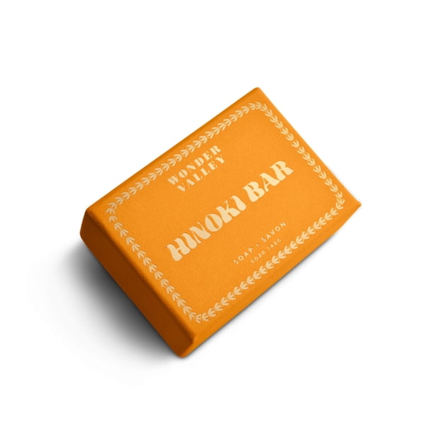 WONDER VALLEY - Barra de jabón Hinoki | Vegano, libre de crueldad animal, sin plástico | Unisex para todo tipo de piel | Abeto siberiano japonés Hinoki Cedarwood (5 oz | 142 gramos) - 1 barra