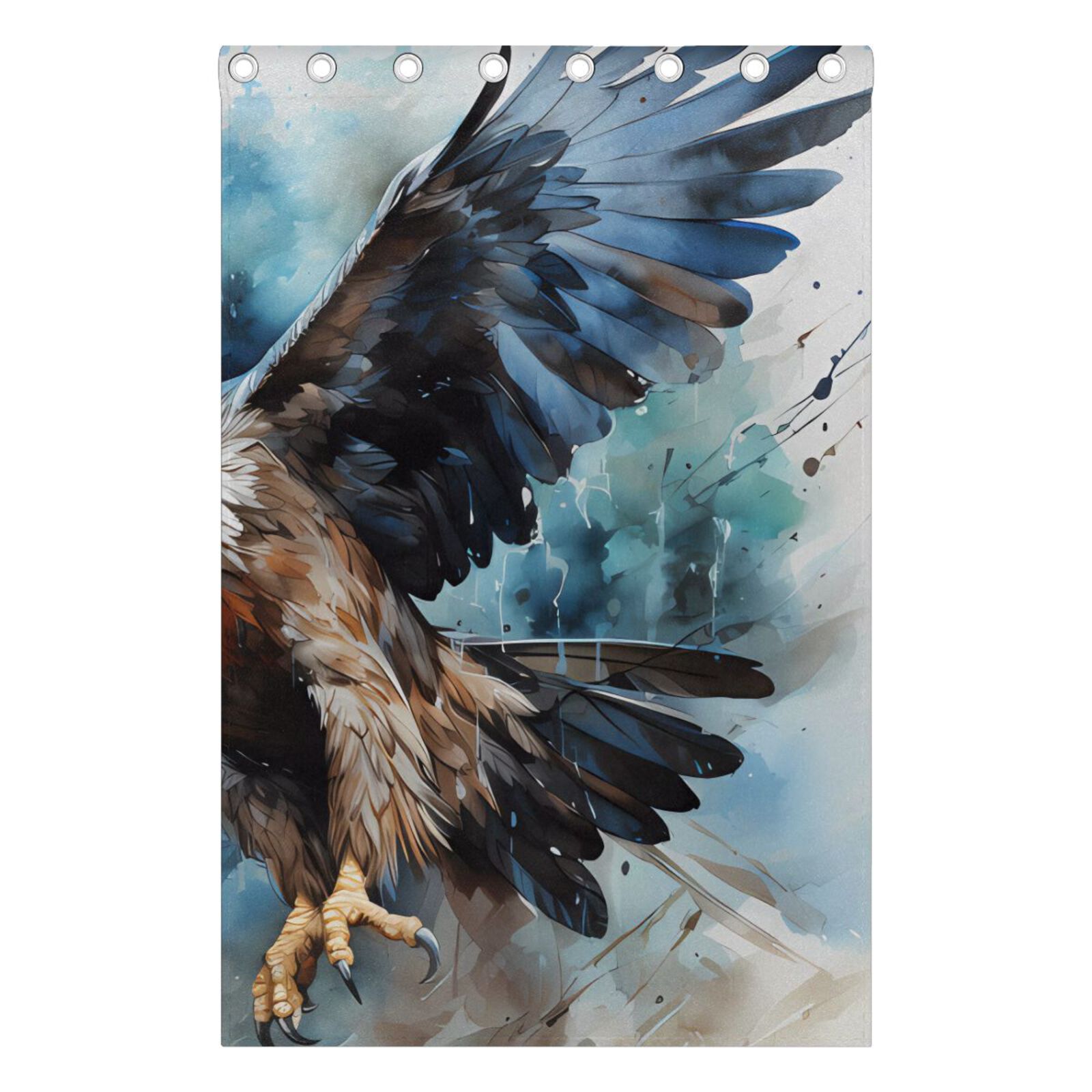 Eagle Trees Painting Black Out Curtains 72 Inch Length Curtains for Sliding Glass Doors Bedroom Living Room 2 Pack