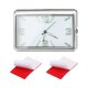 thumbnail image 3 of Reloj adhesivo para salpicadero de coche, accesorios elegantes de acero inoxidable Plata horizontal, 3 of 9