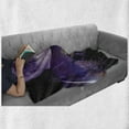 thumbnail image 6 of Mystic Soft Flannel Fleece Throw Blanket, Fantasy Dark Night in Earth Cosmos Galaxy Planet Celestial Large Moons Comets, Cozy Plush for Indoor and Outdoor Use, 60" x 80", Purple Black, by Ambesonne, 6 of 6
