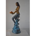 thumbnail image 5 of Nifao Mermaid Holding Two Fish Bronze Statue Color Finish – Home Decor Sculpture, 14"L x 14"W x 43"H, 5 of 11