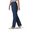 thumbnail image 2 of Jeans clásicos chic de algodón para mujer, de tiro alto, con cintura elástica y estilo pull-on, 2 of 3