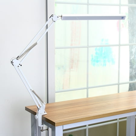 Dimmable Swing Arm Clamp Mount Lamp Foldable Led Desk Lamp 3 Modes Touch Switch Table Desk Light Eye Care 5700k