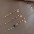 thumbnail image 1 of Sweet Star Faux Pearl Moon Beads Alloy Adjustable Chain Bracelet for Anniversary, 1 of 8