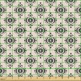 thumbnail image 2 of Ambesonne Ethnic Fabric by the Yard Upholstery, Flowers Stripes Dots Pattern, 1 Yard, Blush Dark Grey, 2 of 5