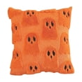 thumbnail image 3 of AZXY Halloween Throw Pillow Covers 18"x18", Neutral Plush Ghost Farmhouse Fall Sofa Bedroom Indoor Square Cushion Covers Cute Spooky Season Halloween Autumn Home Decor, Orange, 3 of 8