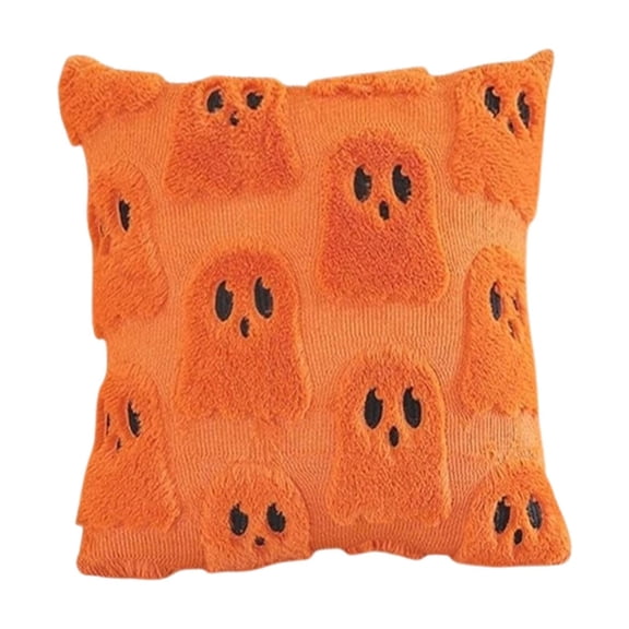 Halloween Pillow Covers 18x18 inch Throw Pillow Cases Soft Plush Faux Fur Wool Couch Cushion Case for Chair Sofa Bedroom Living Room Home Decor
