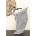 thumbnail image 3 of 12" x 16" Gray Polystone Dancer Sculpture, by DecMode, 3 of 14
