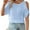 Light blue, variant on Women's Off-Shoulder Bat Sleeve Top - 2025 Summer Hollow-Out Casual Tee (Trendy Solid Color Design) | Yubnlvae (Green | L)