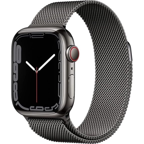 Restored Apple Watch Series 7 (GPS, 41mm) - Graphite Stainless Steel Case - Milanese Loop Band (Refurbished)