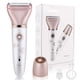 thumbnail image 1 of Maquinilla de afeitar eléctrica para mujeres - Afeitadora indolora 2 en 1 para mujeres Depiladora para cara, piernas y axilas húmedas y secas, Recortadora de bikini portátil, Depilación femenina con 2, 1 of 5
