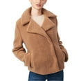thumbnail image 5 of Collection B Juniors’ Faux-Fur Teddy Coat, Brown, XL, 5 of 5