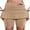 Coffee, variant on Women's Mid Rise Culottes With Pocket Sports Casual Fashion Printed Skirt Skirt Set, Size L