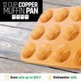 thumbnail image 5 of Moldes para Hornear de Cobre Eternal Living Antiadherentes 12 Muffins set 2pzs, 5 of 5