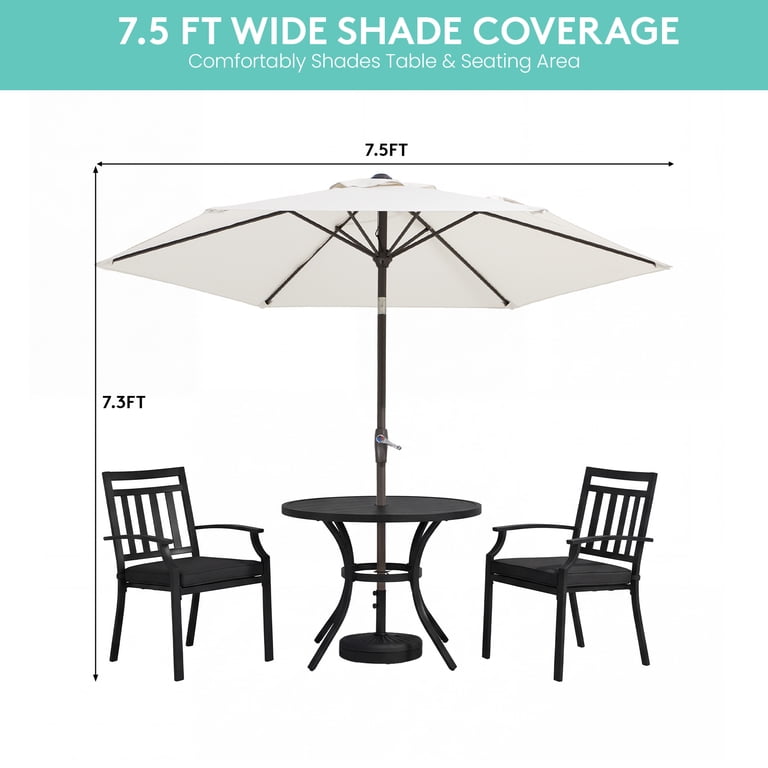 6 foot patio table umbrella AMMSUN 6ft Umbrella,Black Free Powder Coated Aluminum Pole and 8 Aluminum Ribs provides superior strength support that resists wind better Sonkuki 10 ft. x 6.5