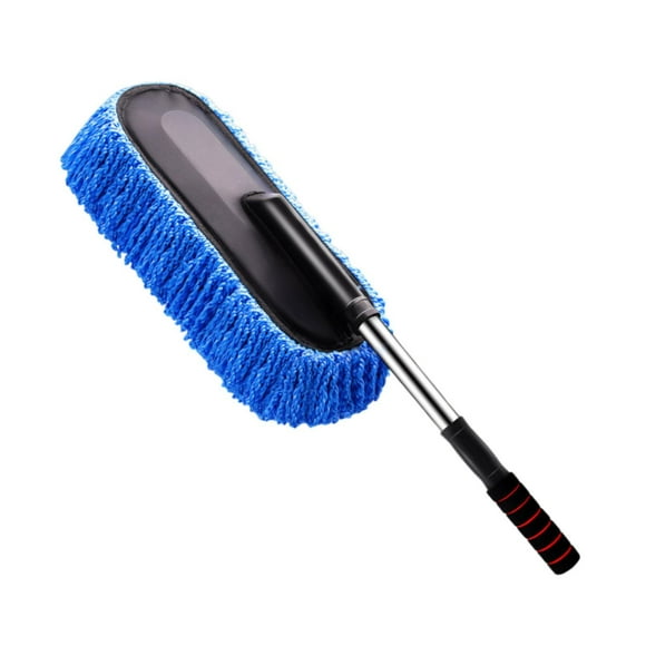 Accesorios de limpieza automotriz de lavado de autos Accesorios de limpieza de automóviles extensibles para la herramienta de extracción de polvo para nanofibra azul