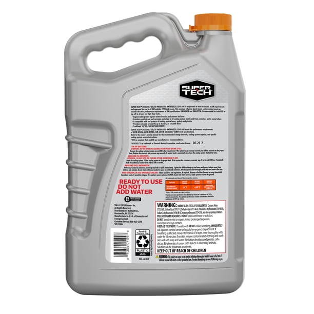 DESCETE　5L Super Tech Dex-Cool 50/50 Prediluted Antifreeze/Coolant 1 Gallon