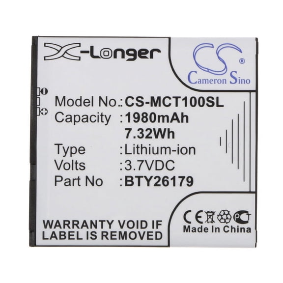 1980mAh BTY26179 BTY26179MOBISTEL/STD Battery for Cynus T1