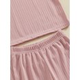 thumbnail image 6 of Bagilaanoe 3pcs Toddler Baby Girl Pants Set Short Sleeve Tees Tops + Flare Trousers 12M 18M 24M 3T 4T 5T Kids Casual Clothes, 6 of 8