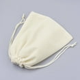 thumbnail image 3 of 50pc Rectangle Velvet Pouches Gift Bags Beige 12x10cm, 3 of 3