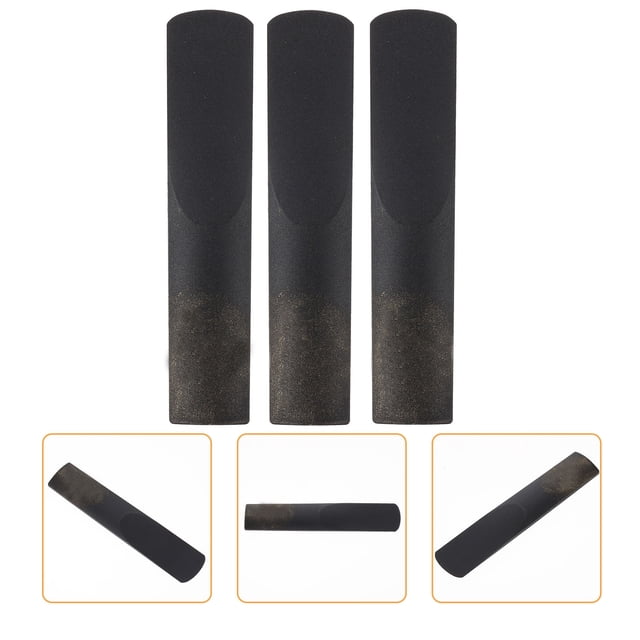 OUNONA 3Pcs Clarinet Reed Replacement Resin Material Black Durable Clarinet Instrument Accessory