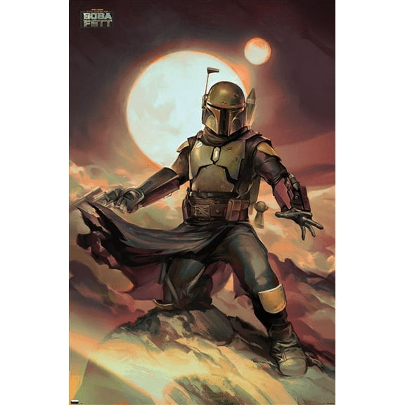 Star Wars: The Book of Boba Fett - Boba on Tatooine Wall Poster, 22.375" x 34"