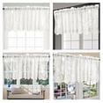thumbnail image 3 of Lace Cafe Kitchen Ruffle Window Drape Valance Semi Transparent Voile Curtains Window Treatment, 3 of 8