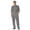 Gray-1, variant on Men's Solid Color Co-Ord Set Button-up Short Sleeve Shirt with Jogger Pants Casual Two Piece Outfit for Beach Wear
