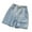 Light Blue, variant on tasrioml Men Denim Shorts Elastic Waist Drawstring Straight Wide Leg Summer Shorts Solid Color Thin Loose Fit Casual Shorts