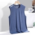 thumbnail image 4 of Ccpelsie Men's Workout Tank Tops Sleeveless Summer Sun Shirts for Running Swim Gym Beach(Blue,XXXXXL), 4 of 5