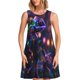 thumbnail image 1 of Easygdp Glowing Chameleon Fantasy Art para Vestido Transpirable de Mujer, Vestido Suelto de Manga Corta con Pliegues y Bolsillos para el Verano, 1 of 7