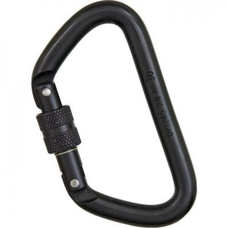 Omega 1/2" Standard "D" Steel Carabiner-Color:Gold,Type:Screw Gate
