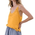 thumbnail image 5 of Delayuji Women's Lace Camisole Tops V Neck Spaghetti Strap Going Out Tops Summer Loungewear Camisole Babydoll Shirts, 5 of 6