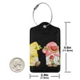 thumbnail image 4 of Naloa Hello Summer Gnome Luggage Tag for Suitcase Leather Baggage Tag with Stainless Steel Loop Privacy Cover for Women Men Girls-1, 4 of 5