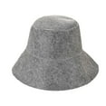 thumbnail image 2 of Simple Felt Sauna Hat: Sauna/Steam Room/Bathroom Cap (Gray/White), 2 of 8