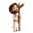 thumbnail image 2 of Jesu Ornament 2D Flat Acrylic Backpack Car Pendant Ornament, 2 of 6