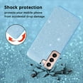 thumbnail image 5 of Compatible with Samsung S22 Plus Case Glitter Shockproof,Phone Samsung Galaxy S22 Plus Cover Clear Silicone Blue Three Layer Detachable TPU and PC Thin Protective Case (Blue), 5 of 14