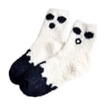 thumbnail image 2 of Halloween Fuzzy Crew Socks For Women Ghost Pumpkin Bat Pattern Fluffy Cozy Socks Soft Warm Festive Holiday Novelty Socks Multiple Print Options One Size, 2 of 6