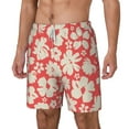 thumbnail image 2 of Balery Beige Flowers Mens Swim Trunks Swim Shorts for Men Quick Dry Inseam Beach Shorts with Compression Liner Pocket-XX-Large, 2 of 9