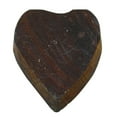 thumbnail image 3 of Indian Wood Block Art Heart Handcarved Printing Block Textile Stamp, 3 of 3