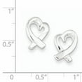 thumbnail image 2 of Beautiful Sterling Silver Heart Earrings, 2 of 2